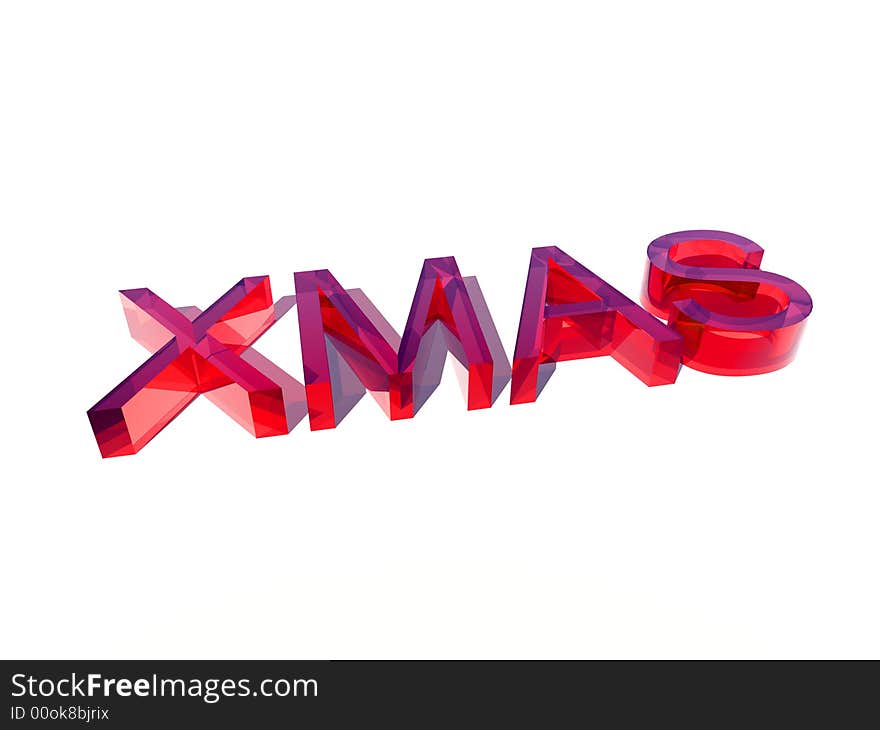 An text sign of the word xmas. An text sign of the word xmas.