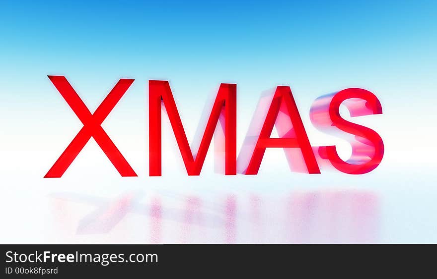 An text sign of the word xmas. An text sign of the word xmas.