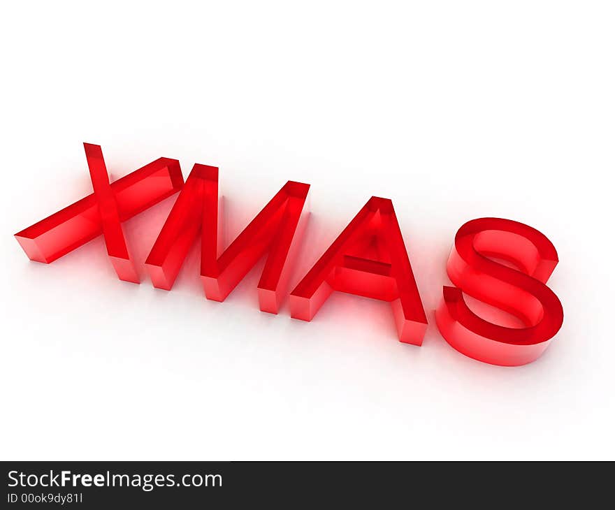 An text sign of the word xmas. An text sign of the word xmas.