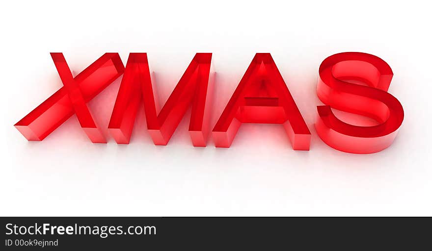 An text sign of the word xmas. An text sign of the word xmas.