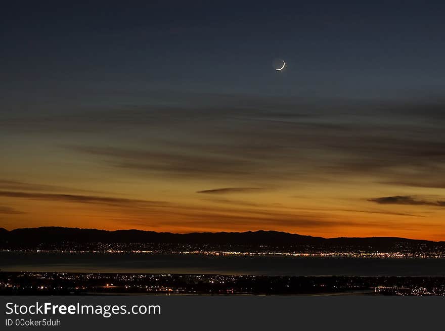 Moonrise over SF Bay