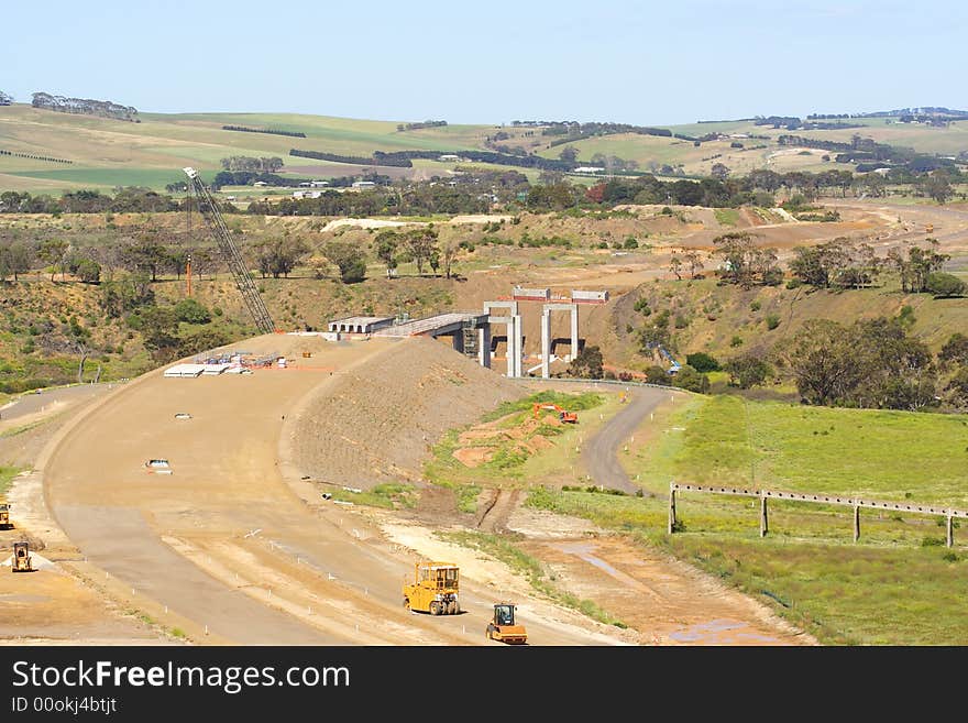 New bridge under construction for new road