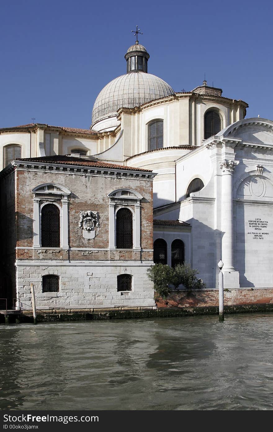 Venice, Italy - Typical Old Building Water Front Facade And Canal. Venice, Italy - Typical Old Building Water Front Facade And Canal