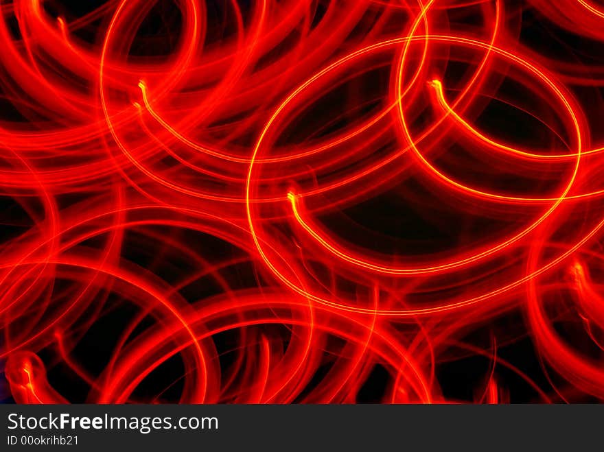 Red light trails abstract background