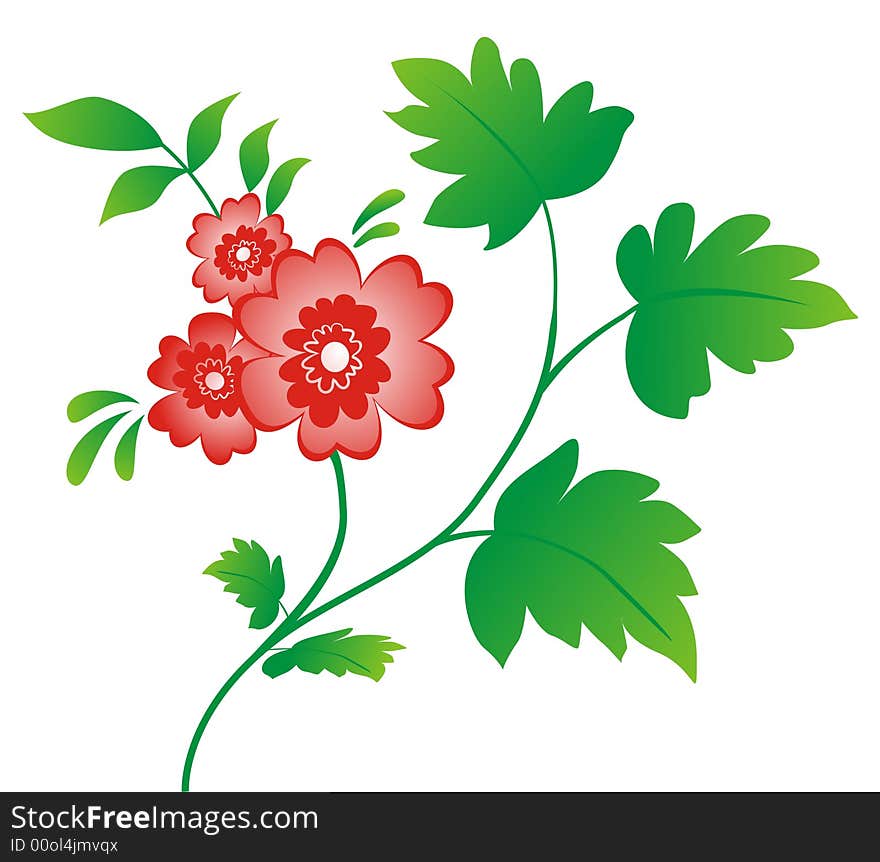 Flower background, element for design, vector illustration