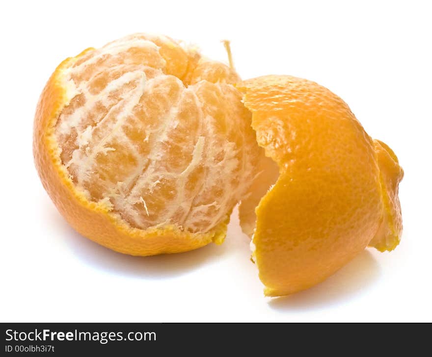 Tangerine isolated on white background