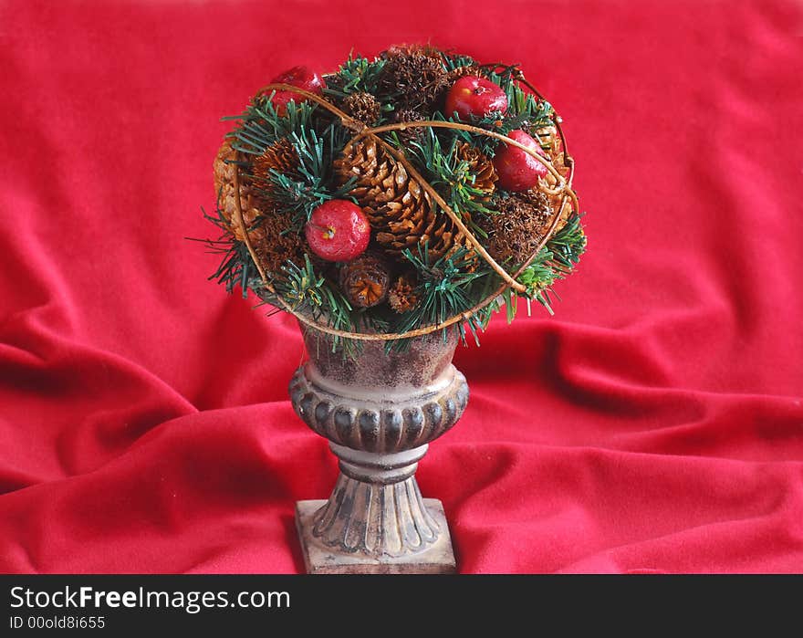 Christmas decoration in the vase