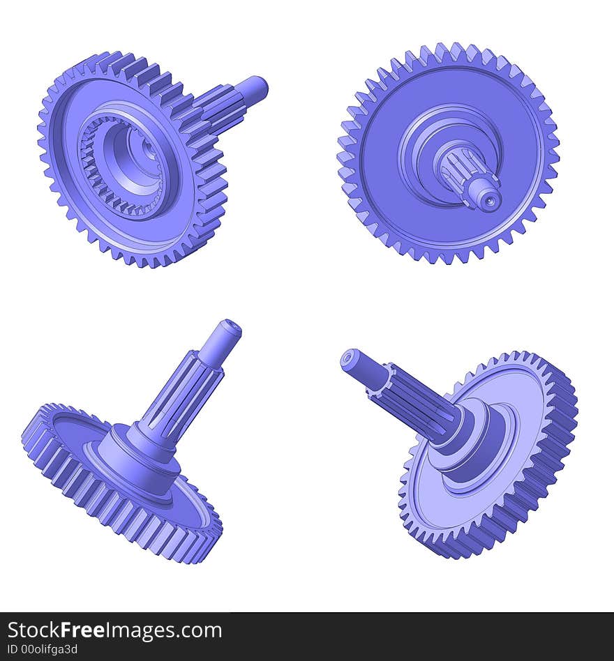 Gear-shaft - 3D