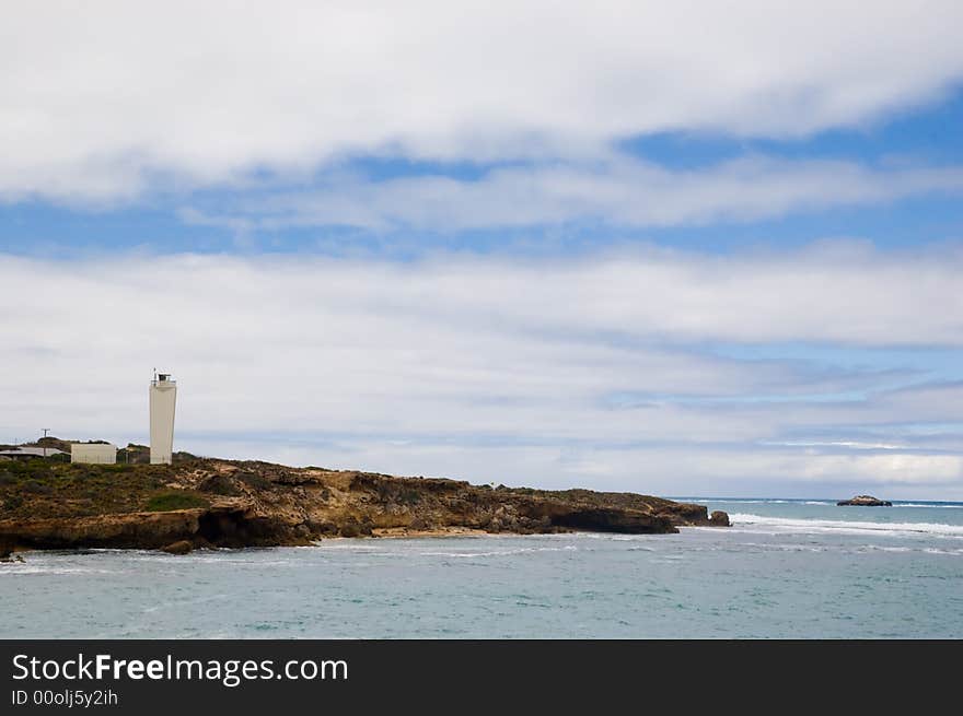The lighthouse at Robe, South Australia. Built to replace the lighthouse at Cape Jaffa. The lighthouse at Robe, South Australia. Built to replace the lighthouse at Cape Jaffa.