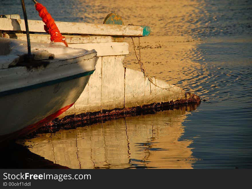 The steer of a small sail boat on the river Nile. The steer of a small sail boat on the river Nile.