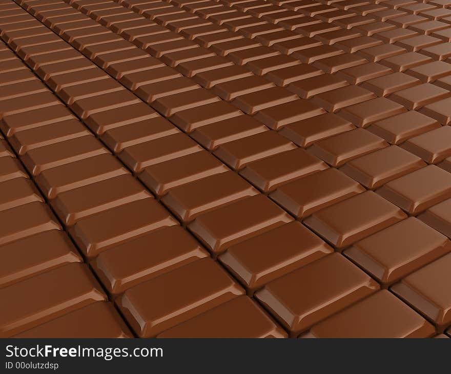 Chocolate highly detailed 3D render. Chocolate highly detailed 3D render