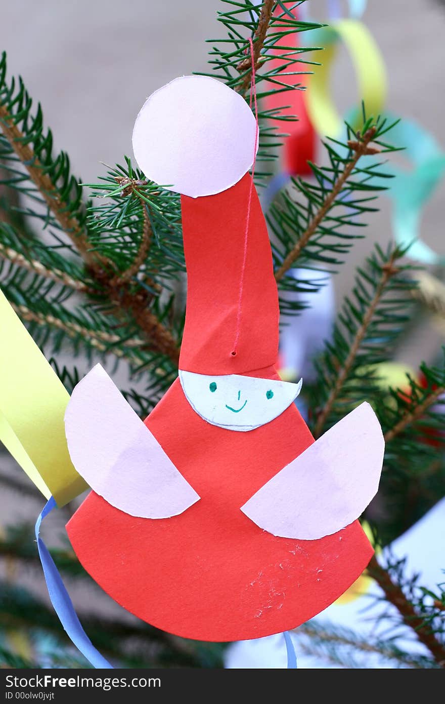 Christmas Ornaments - Paper Santa Claus