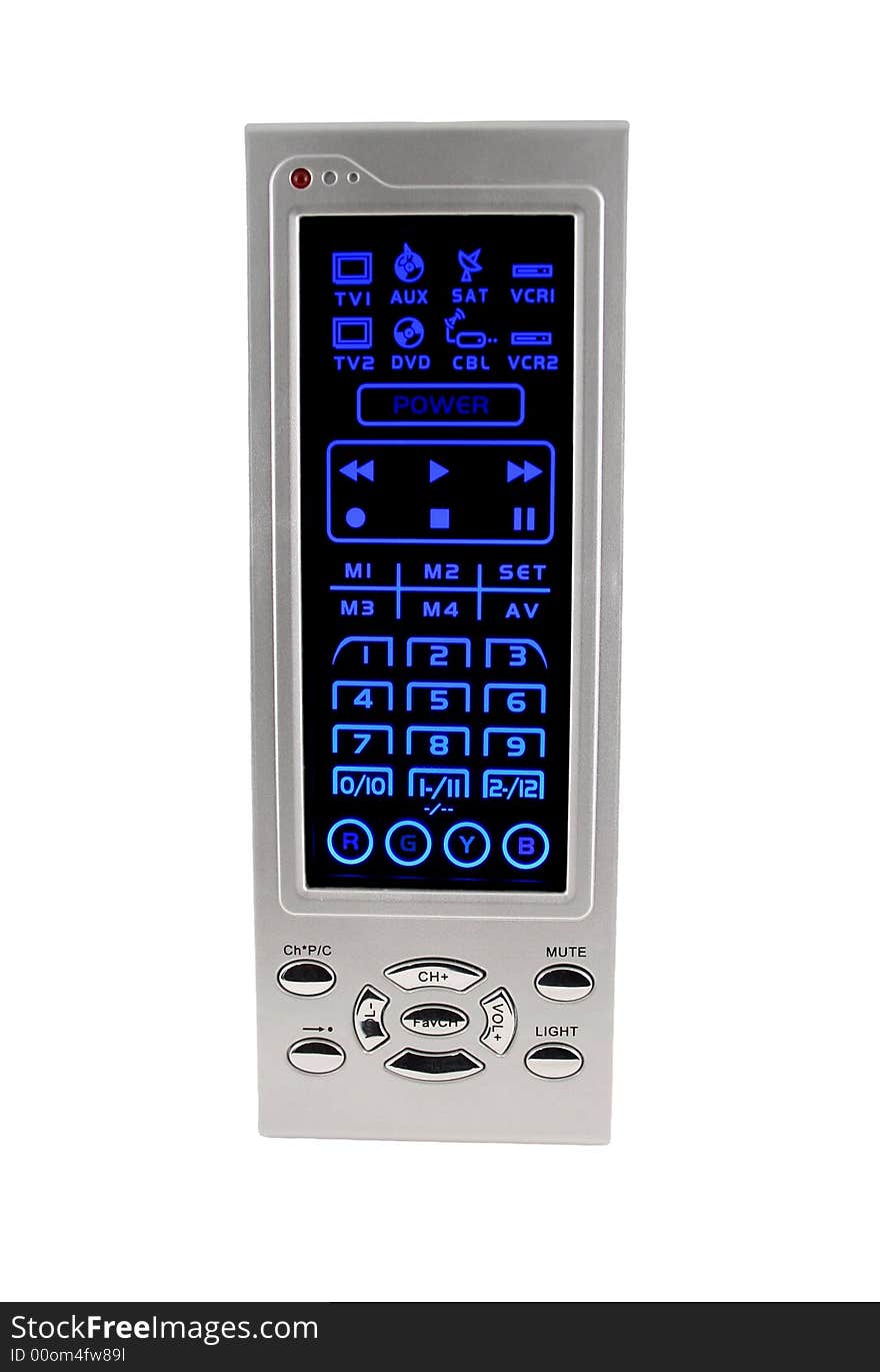 Isolated lighted TV remote control