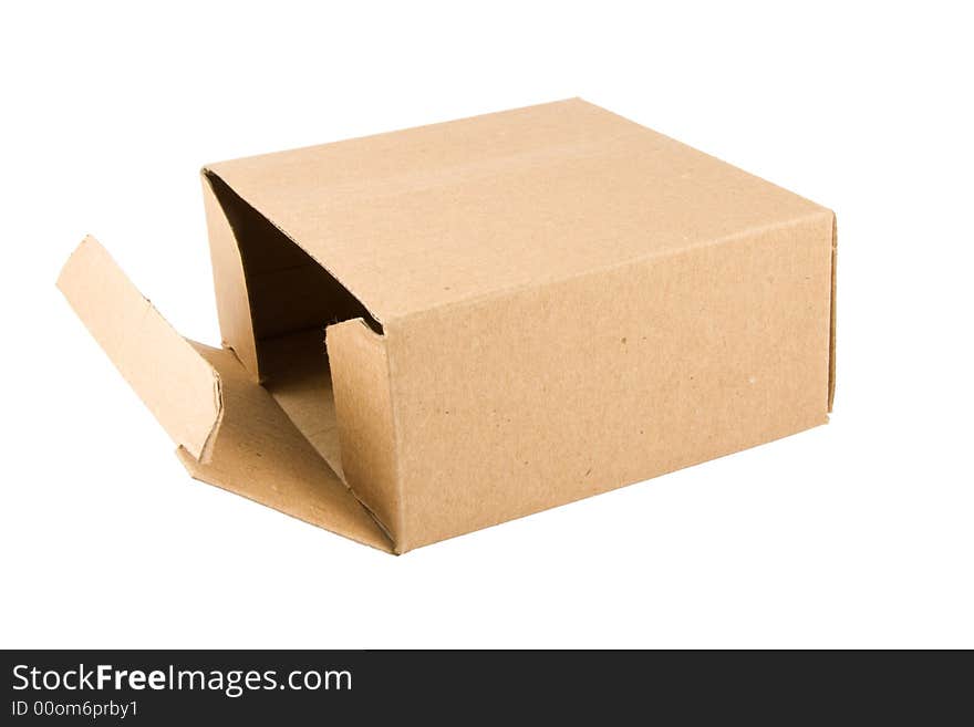 Cardboard Box isolated on a white background