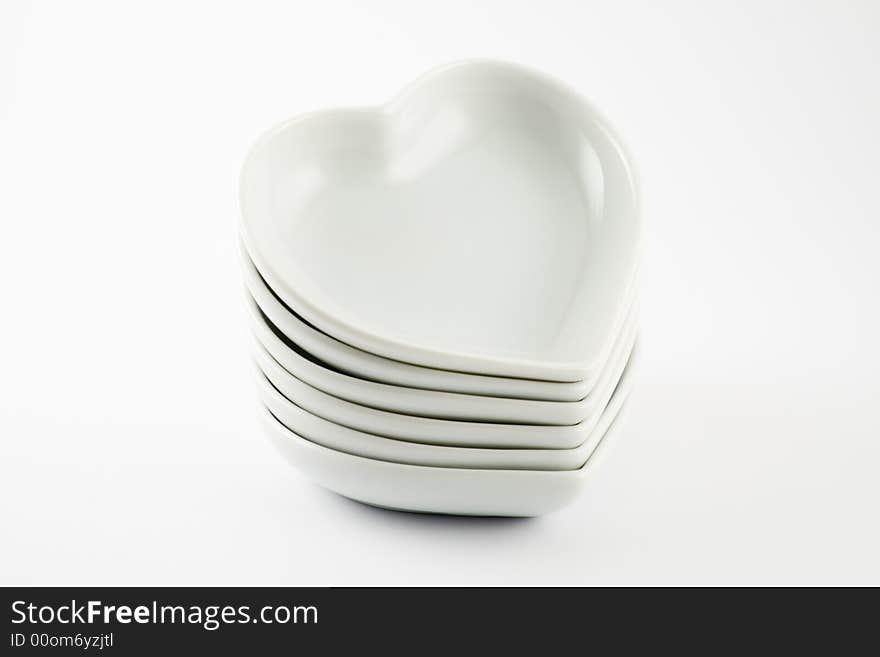 Stack of pottery hearts