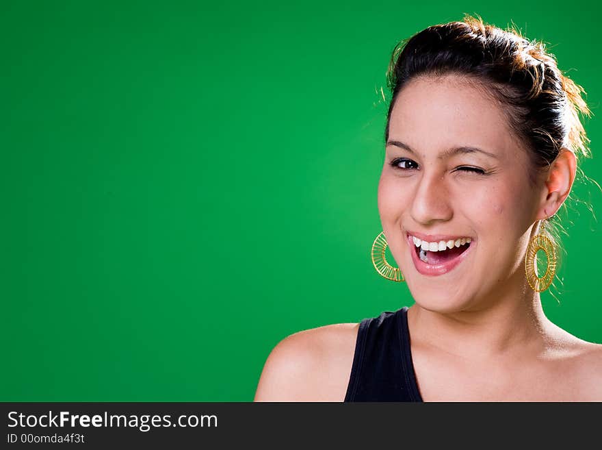 Happy Expressive young girl