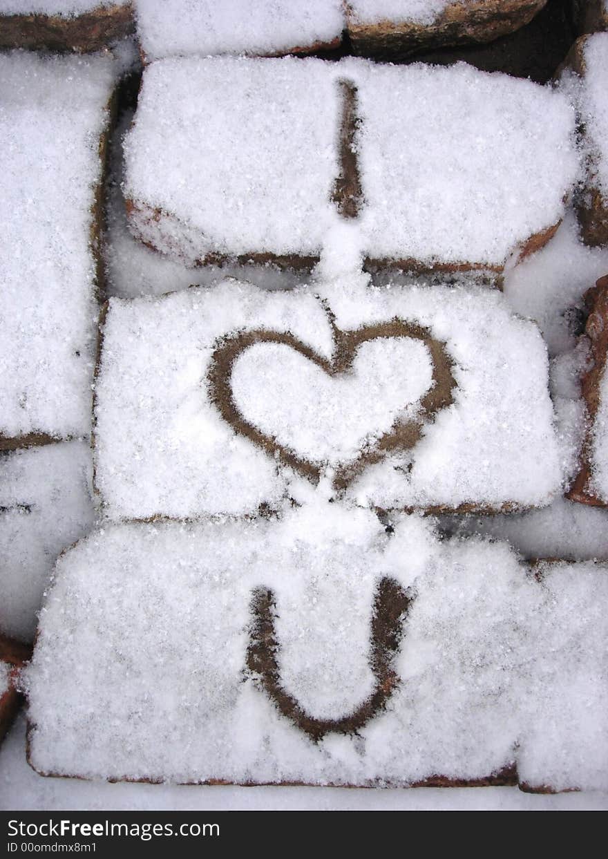 Bricks and snow