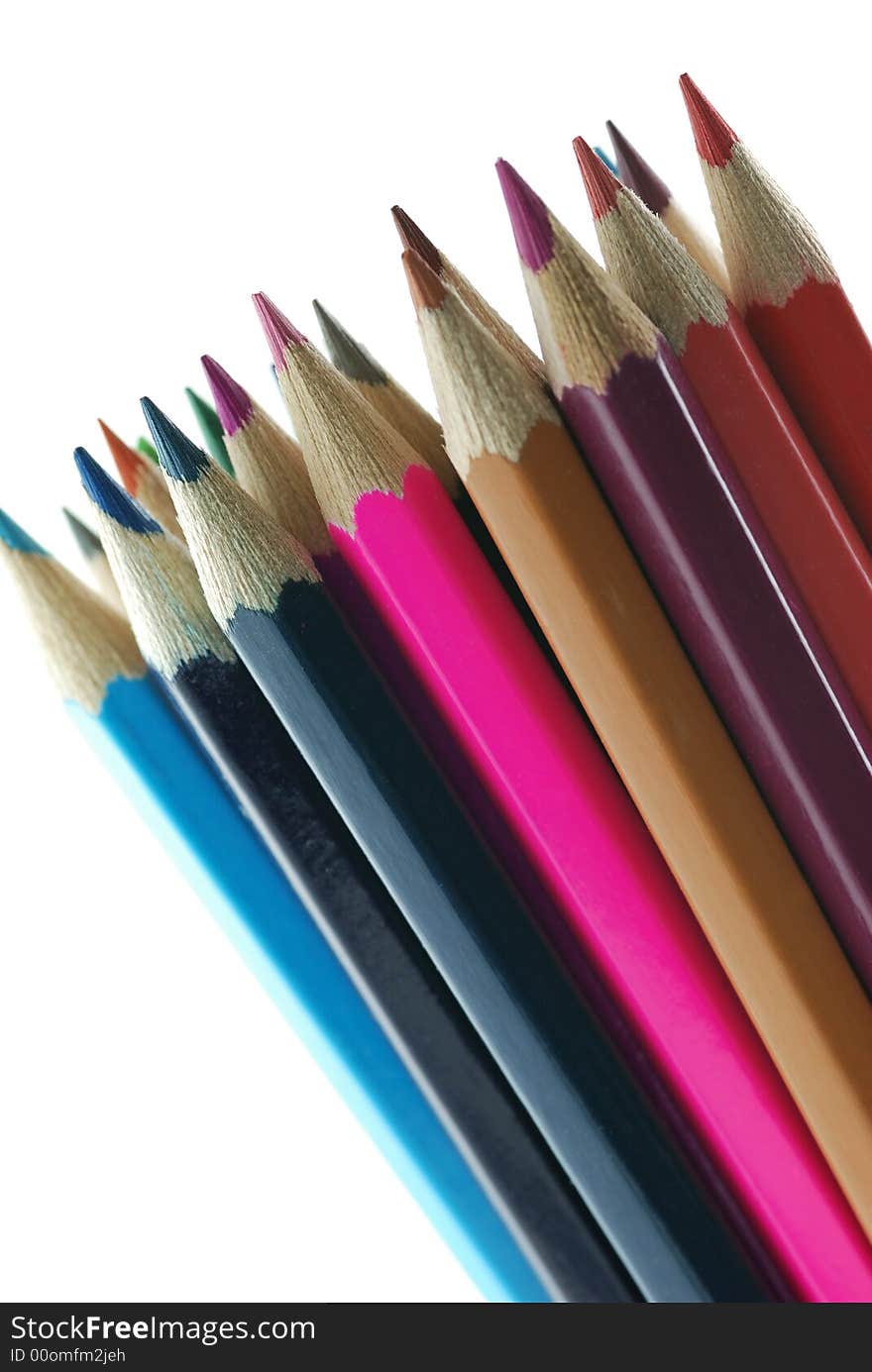 Background color pencils. It is isolated on a white background