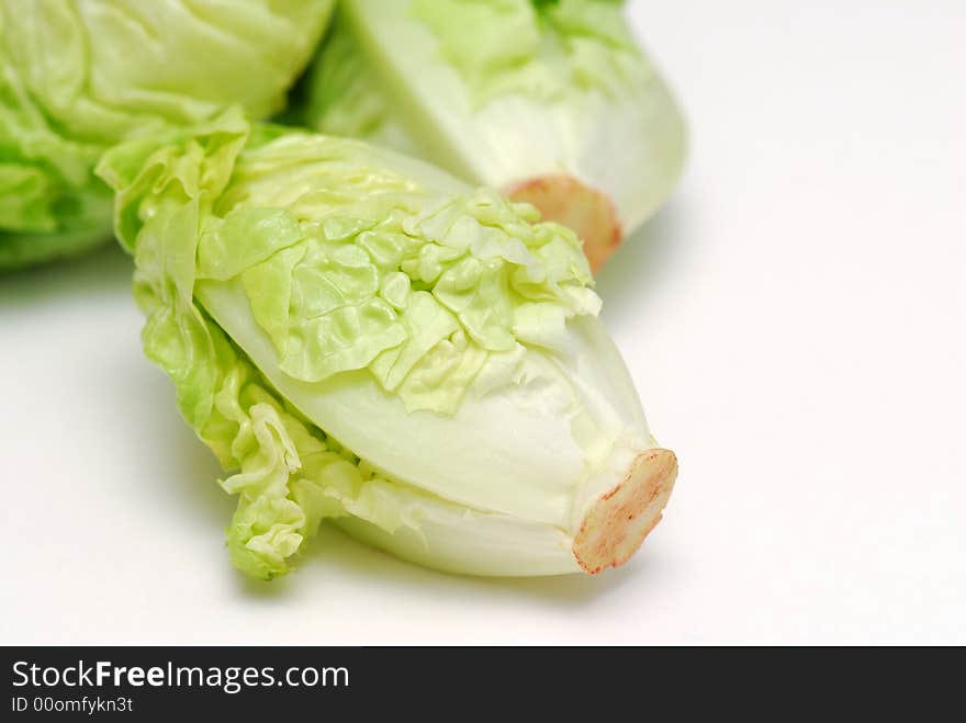 Fresh salad on white background