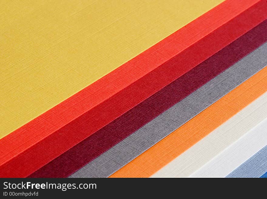 Close up Colorful art paper sheets as background