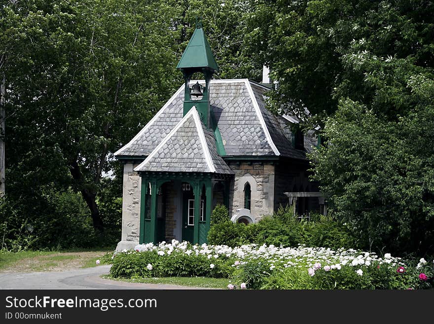 Stone chapel at Montreal Cemetary, Quebec. Stone chapel at Montreal Cemetary, Quebec