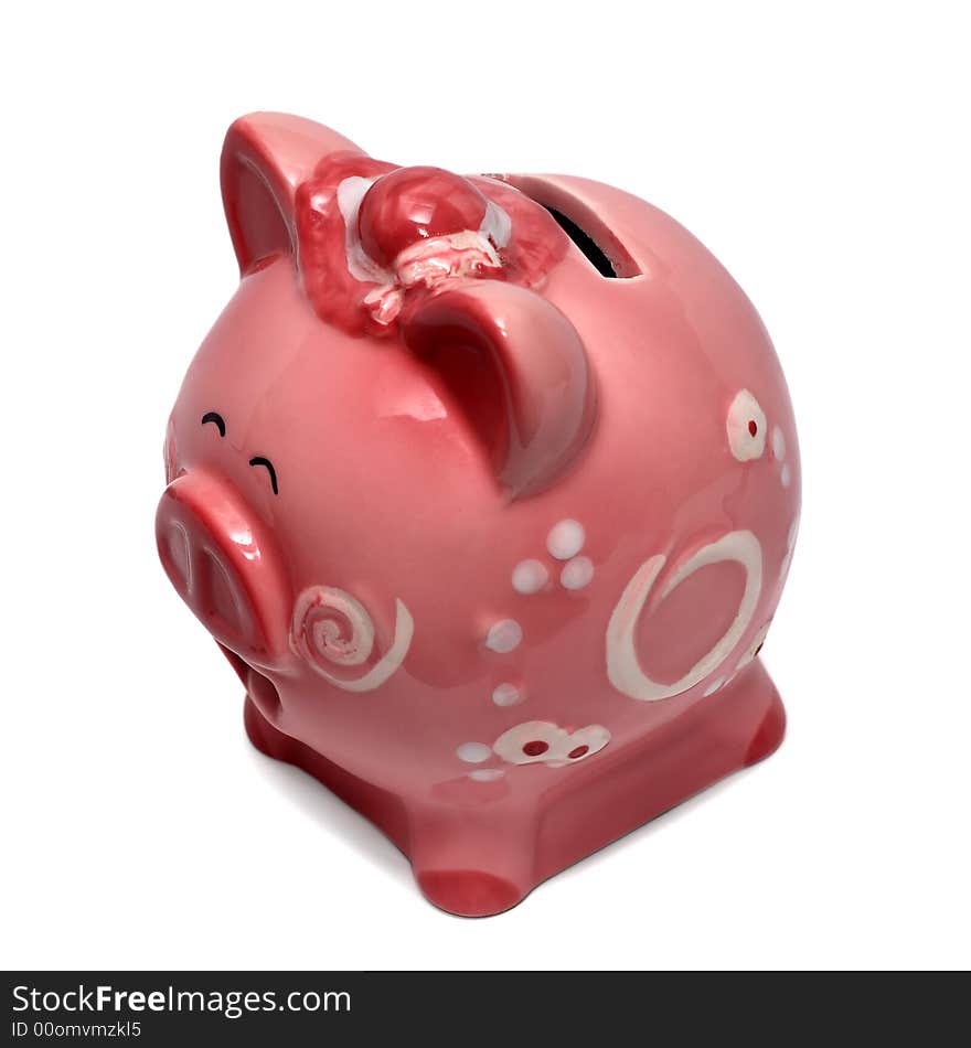 Piggy Bank Isolated On White