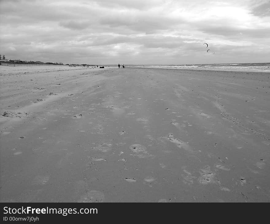 Kiteboarding, Henley Beach, Adelaide, Australia. Kiteboarding, Henley Beach, Adelaide, Australia.