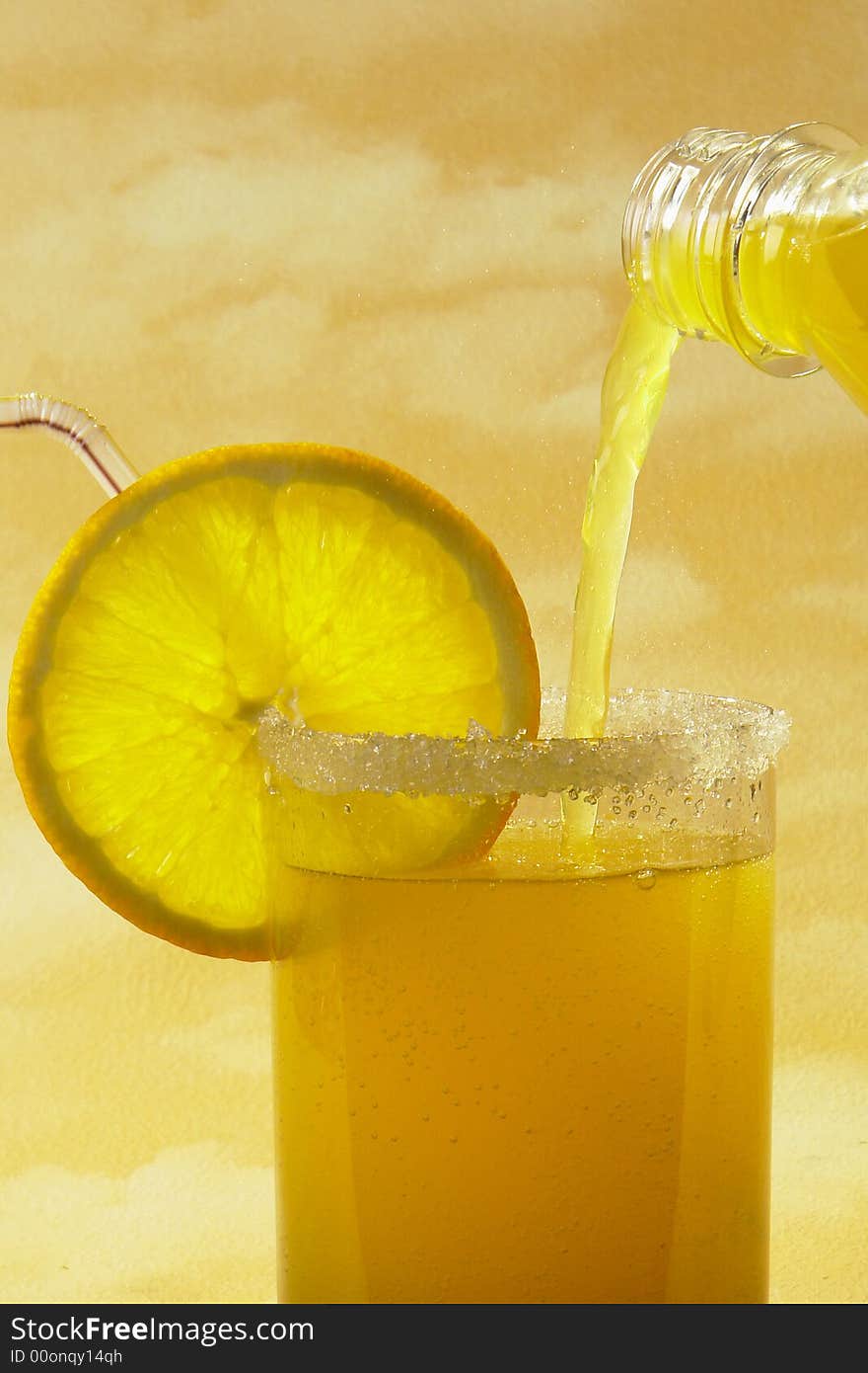 Drink on a yellow background