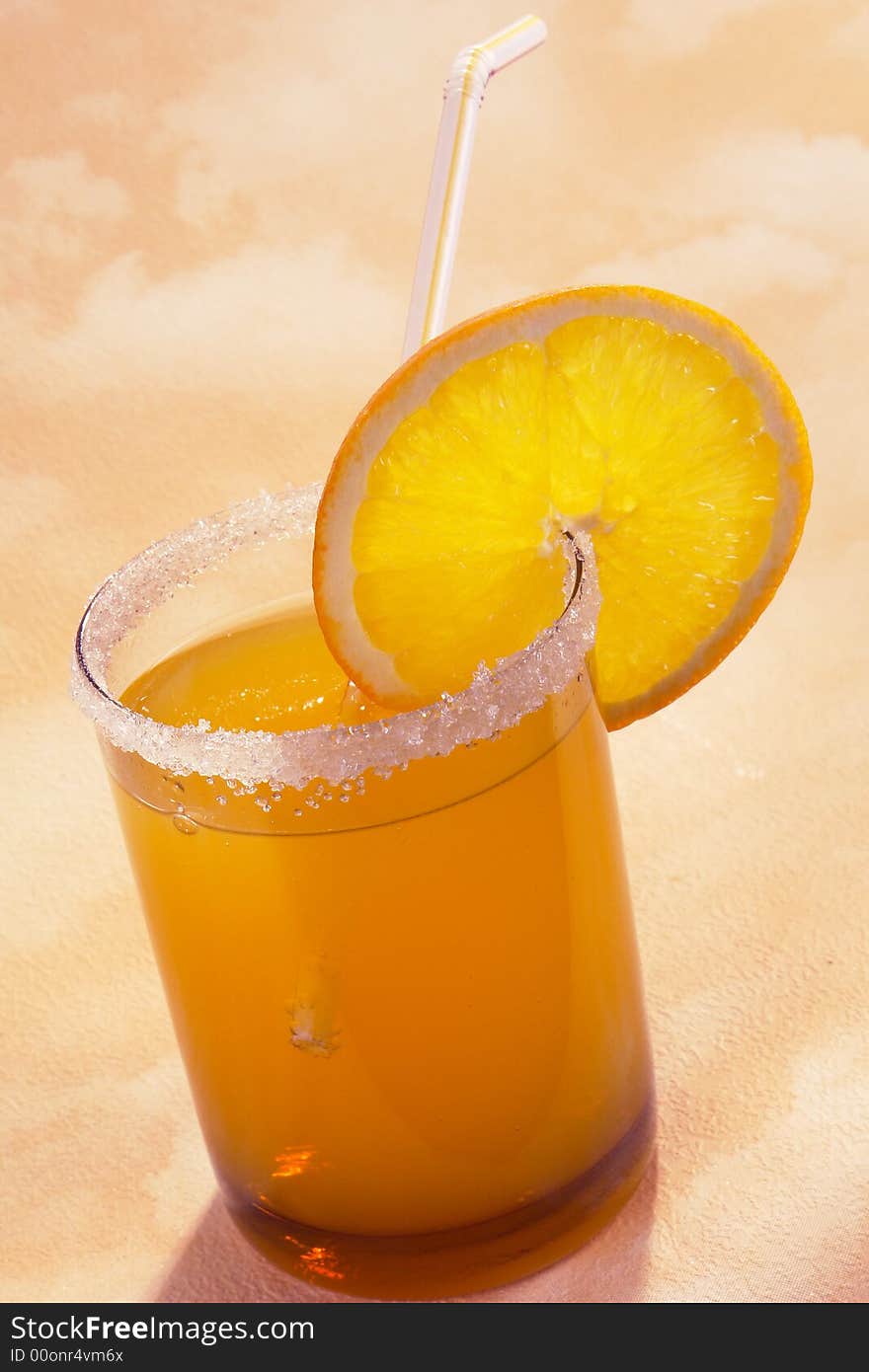 Drink on a yellow background