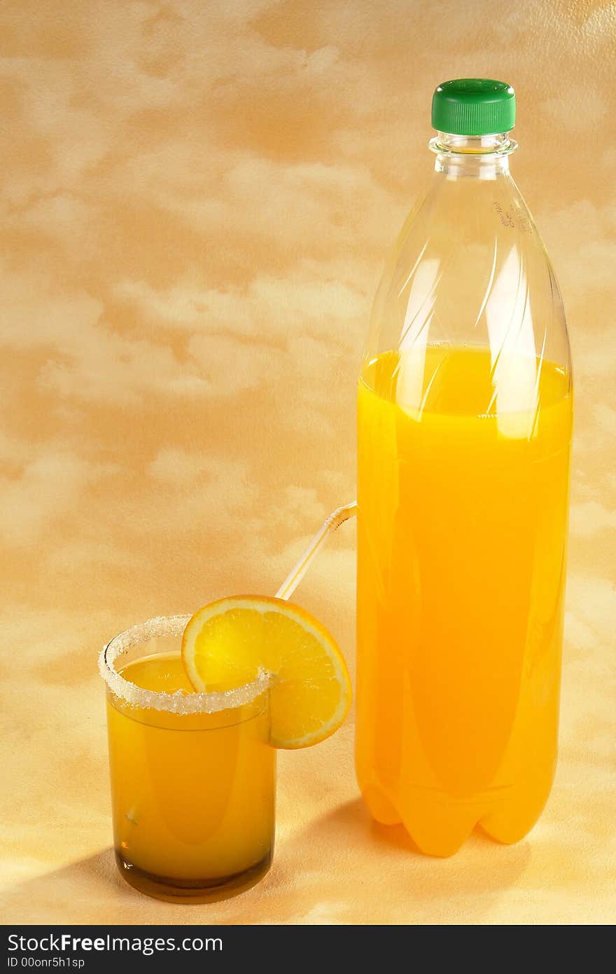 Drink on a yellow background