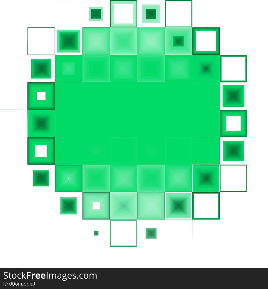 Abstract green and white background