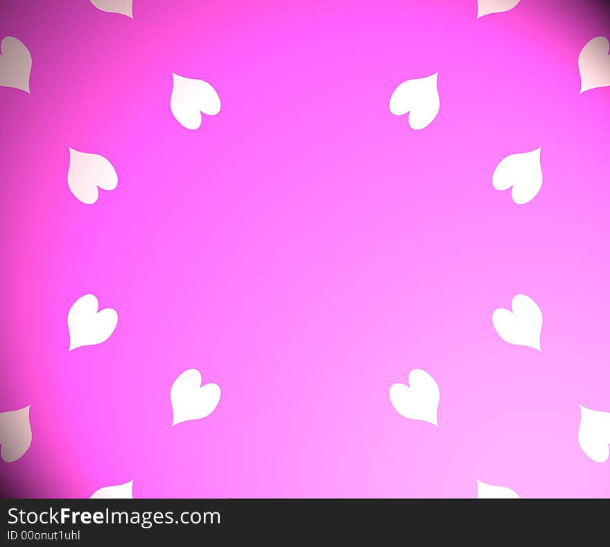 Pink background with hearts