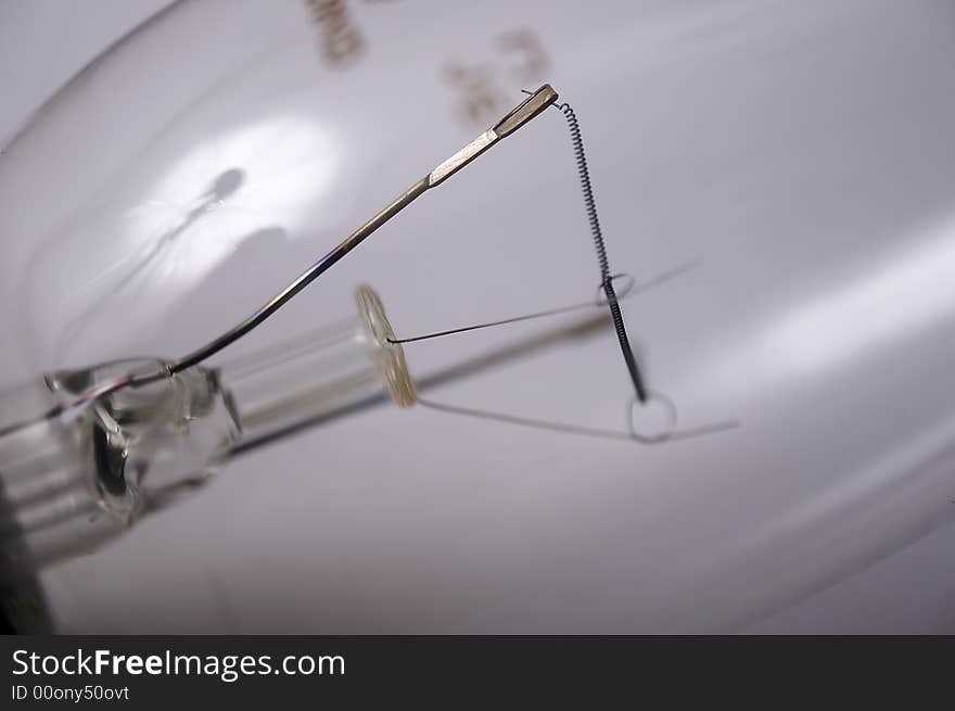 Light bulb in close up