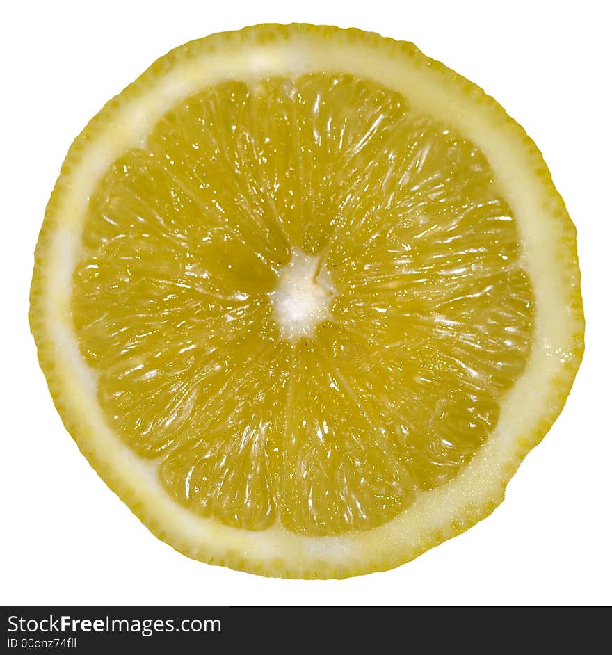 Lemon Slice Isolated on White