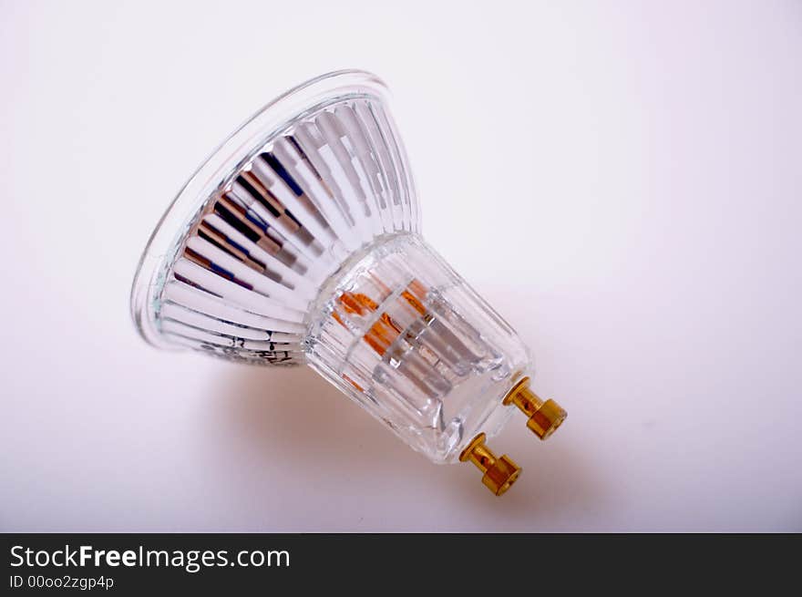 A glass small light bulb