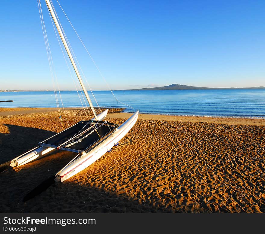 Early morning beach scene