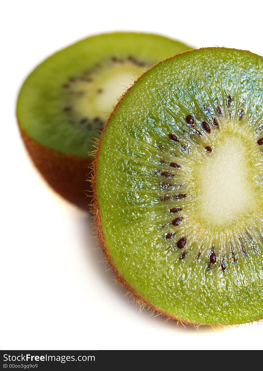 Green kiwi-fruits