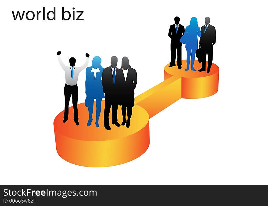 Illustration of business people.... world biz