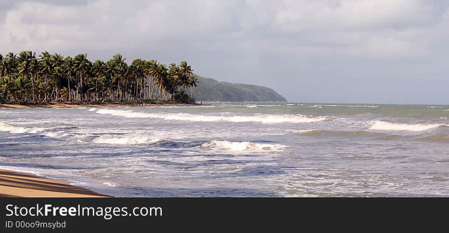 Panoramic view of the beach