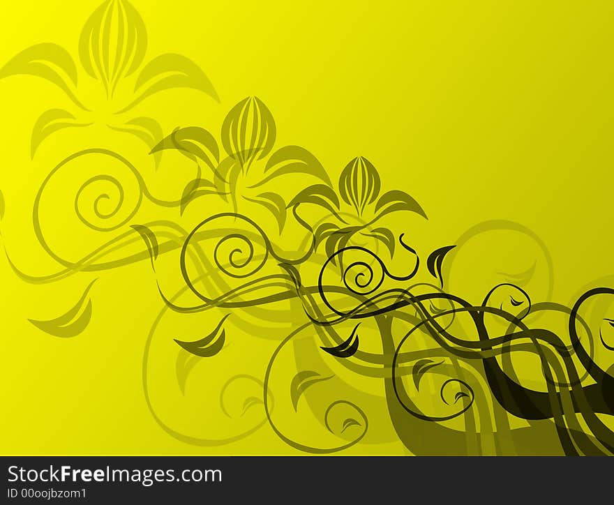 Floral decoration for a colorful background. Floral decoration for a colorful background