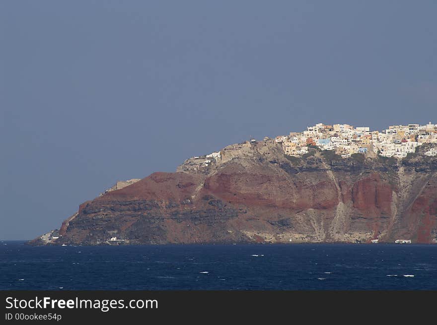 Mediterranean sea vacation blue sky and white city. Mediterranean sea vacation blue sky and white city