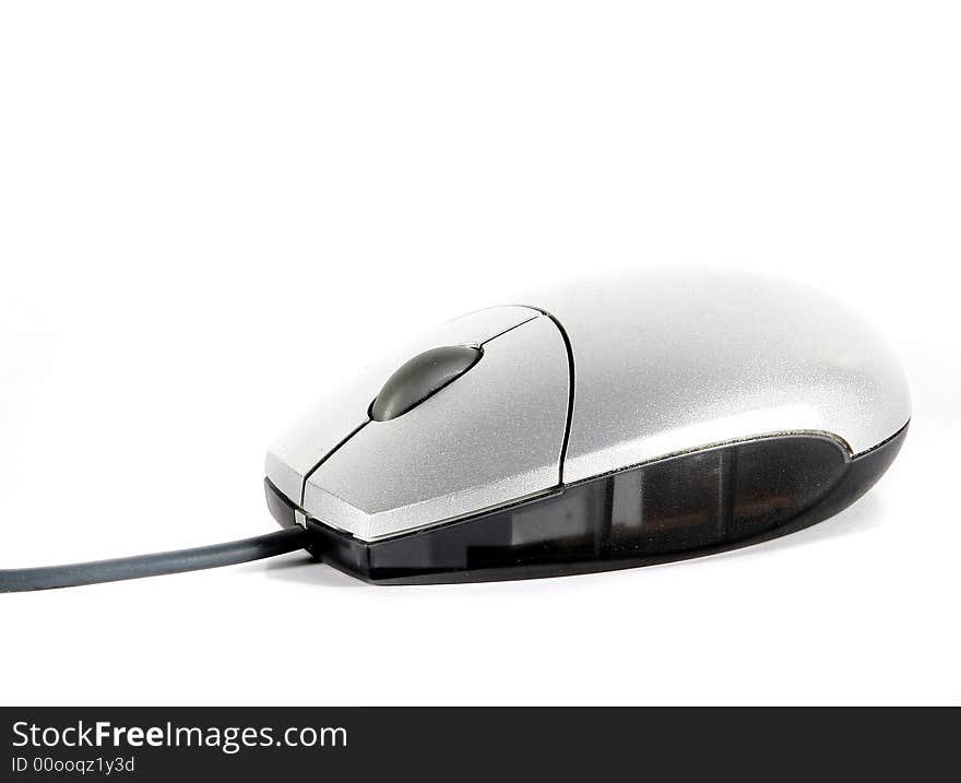 A computer mouse - isolated over white space (for your text).