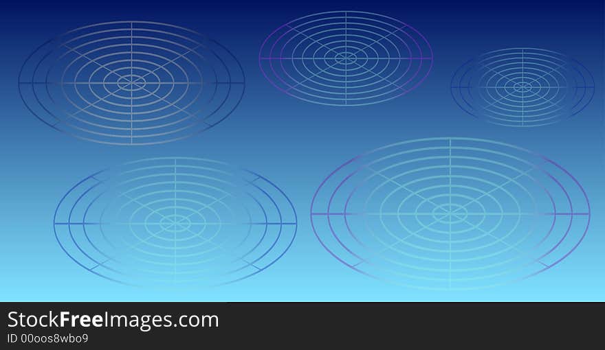 Frame with a blue gradient background and circles in different sizes. Also available as Illustrator-file. Frame with a blue gradient background and circles in different sizes. Also available as Illustrator-file