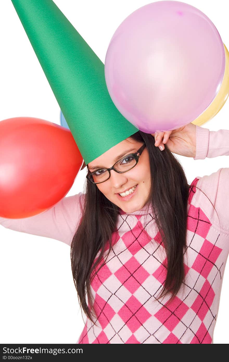 Young girl celebrating her birthday