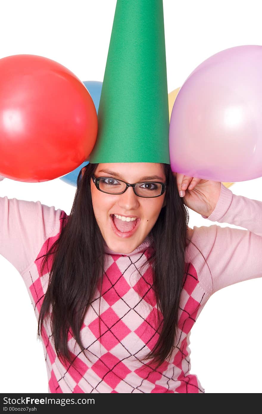 Young girl celebrating her birthday