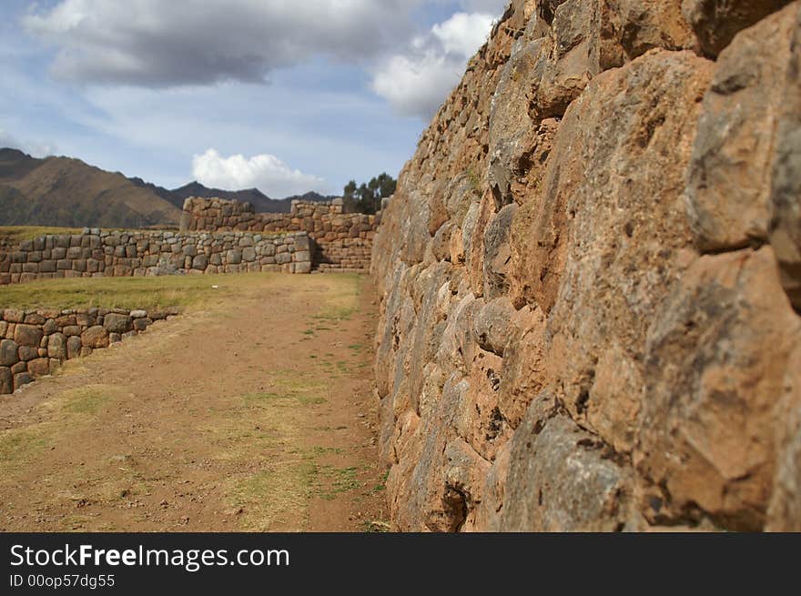 Inca castle ruins in Chinchero