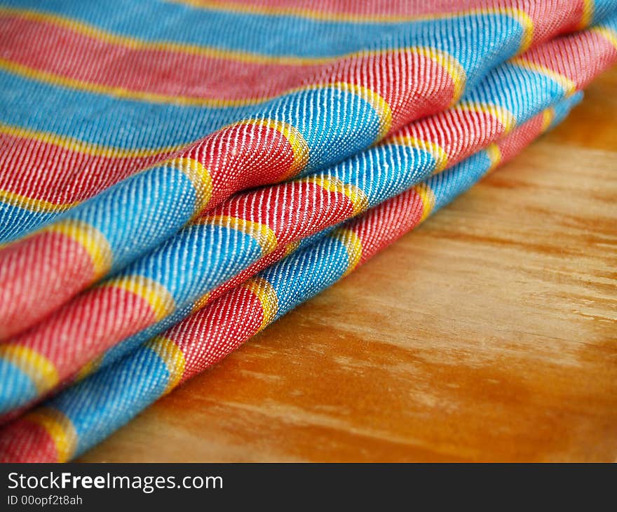 A striped linen textile material