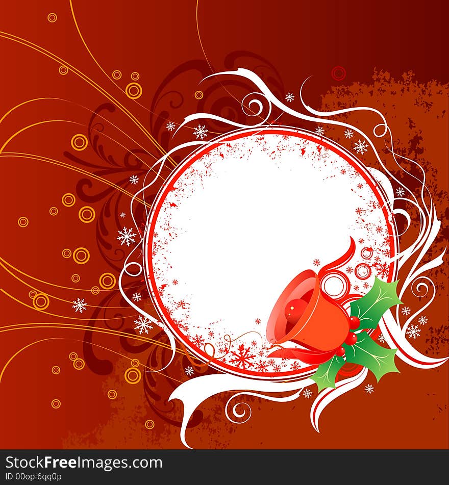 Christmas background with illustration drawing