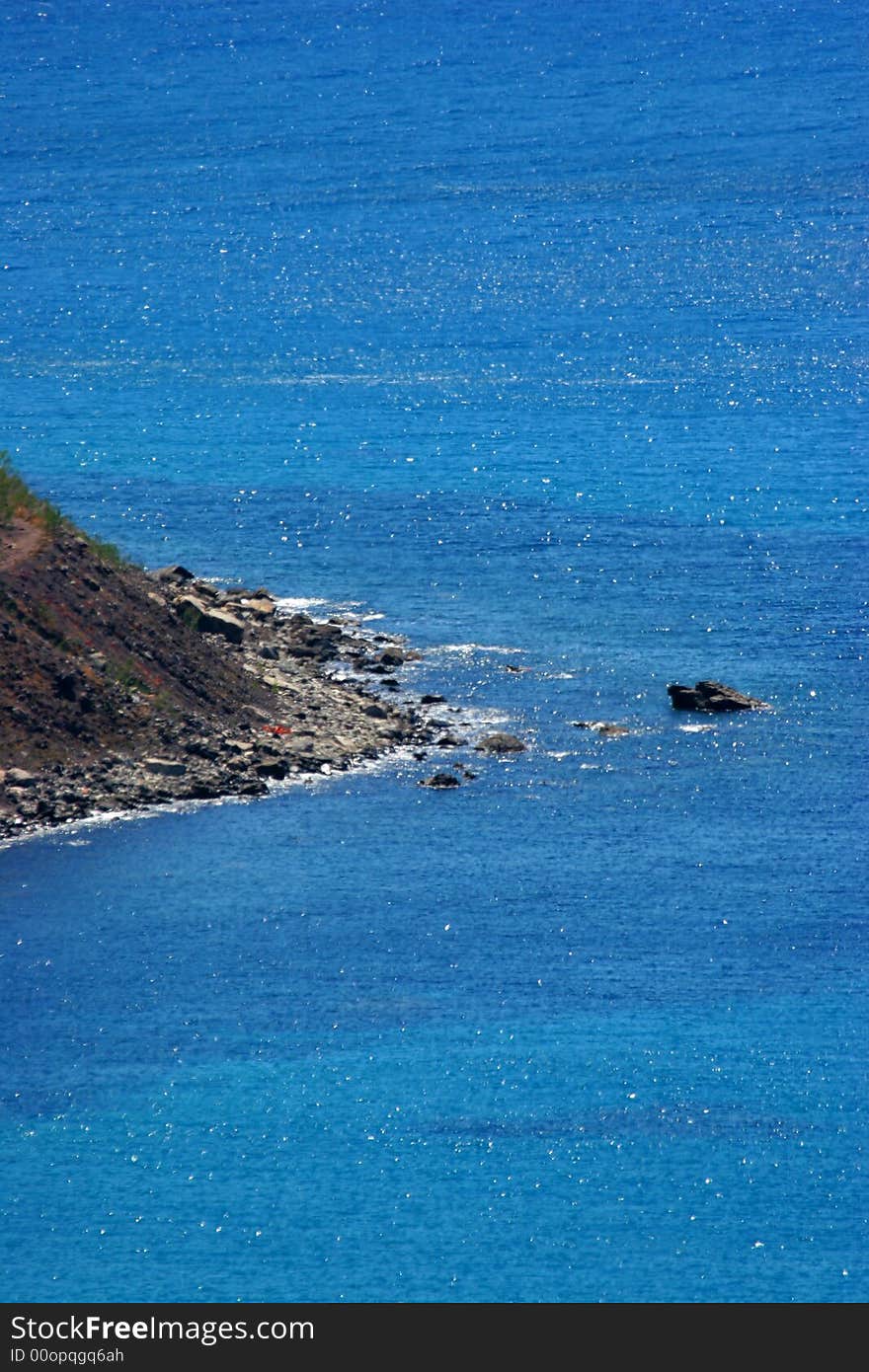 Cliff ending into the sea. Cliff ending into the sea