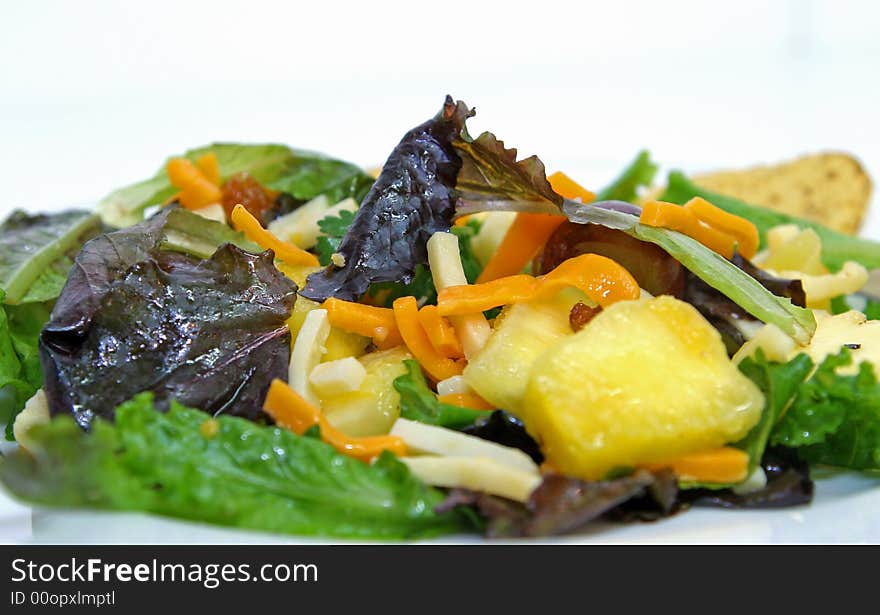 Detail of a salad on a plate